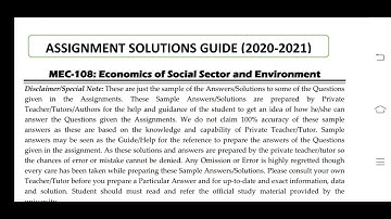 MEC 108 Ignou Solved Assignment 2020-21