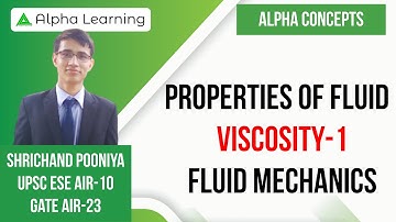 1.3 Properties Of Fluid | Viscosity-1 | Fluid Mechanics By Shrichand Pooniya (IES)