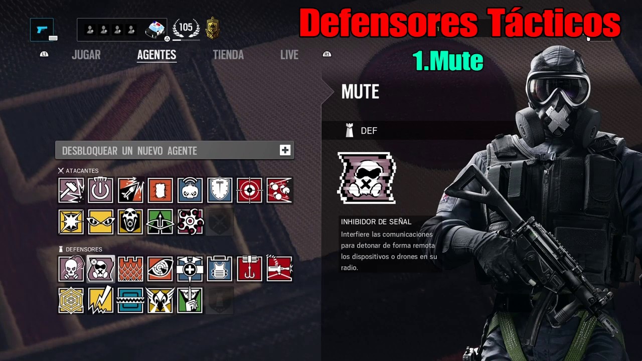 Defensores R6 Icono Los Mejores Atacantes y Defensores del RainBow Six. Mi opinion - YouTube