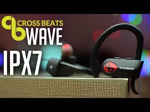 crossbeats wave waterproof bluetooth wireless earphones for mobile with mic and carry case