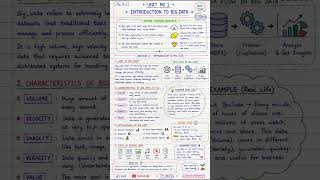 🔥 Introduction to Big Data Explained in 60 Seconds | Handwritten Notes #easyexplain #bigdata