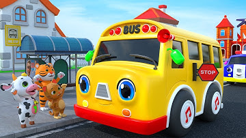 Wheels On The Bus - Nursery Rhymes & Kids Songs - Wheels On The Bus Go To Town