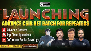 Launching Advanced CSIR NET Batch For Repeaters | Chrial Academy