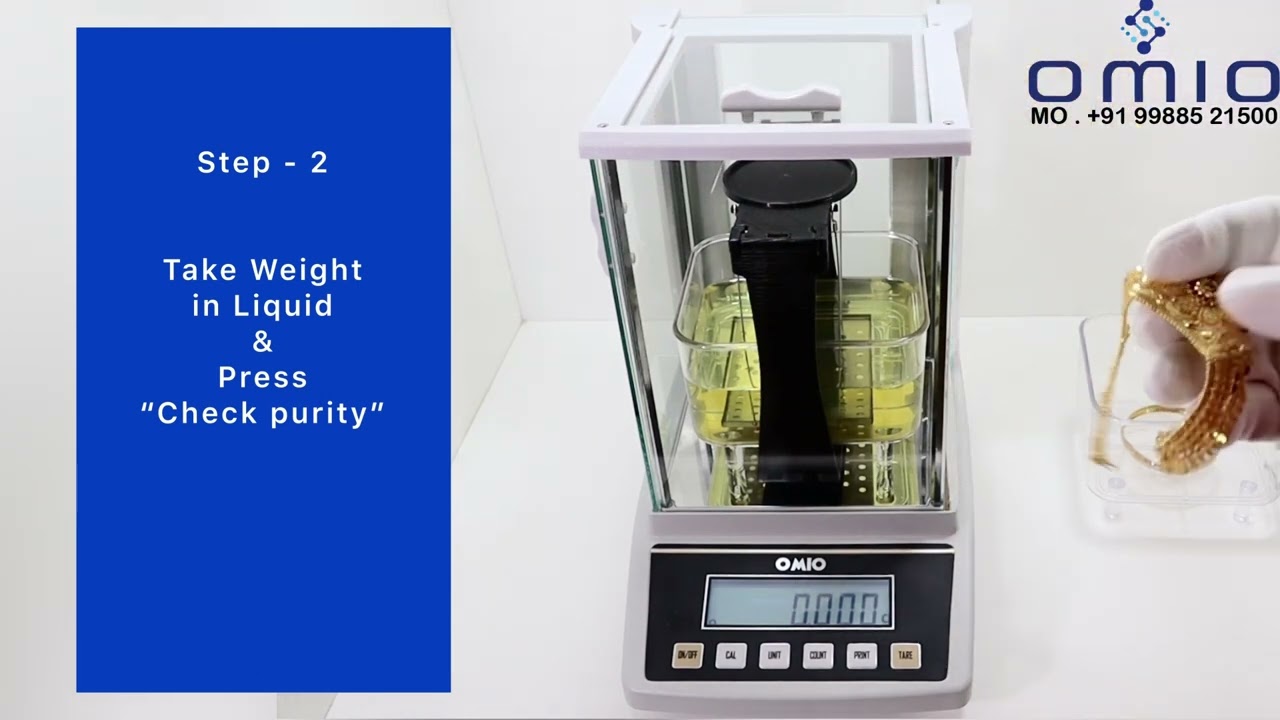 Omio Gold Testing - Check goli item in Density meter / detect fake gold