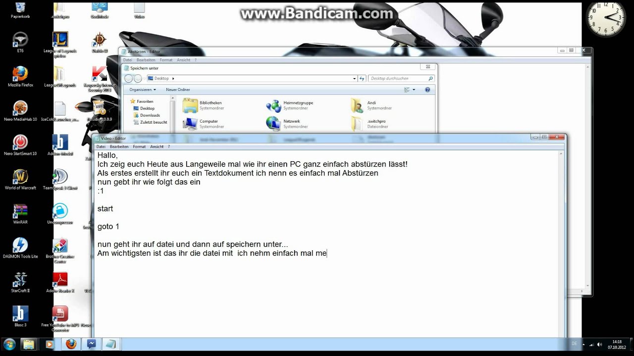 Tutorial: PC abstürzen lassen - YouTube
