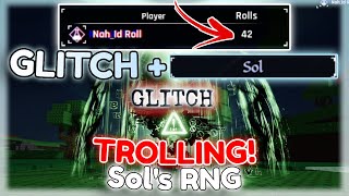 this account has glitch with 42 rolls and i trolled with it.. (sol aura!) | sol's rng