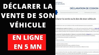 Vendre sa voiture | Déclarer la cession d'un véhicule entre particuliers, en ligne 🚘📑[ ANTS ]