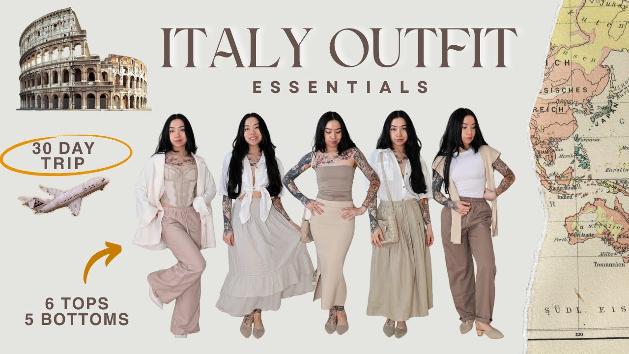 Easy Outfits I’m Packing for 30 Days in Rome, Italy | September Outfits, Neutral Style