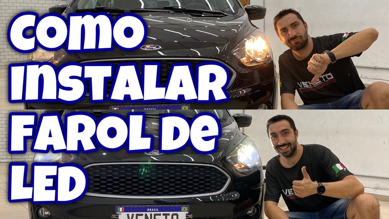 INSTALANDO LÂMPADA DE LED NO FAROL DO CARRO