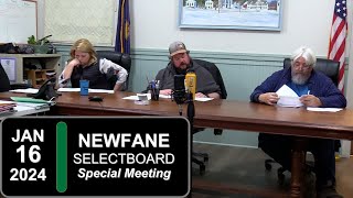 Newfane Selectboard: Newfane SB Mtg 1/16/24