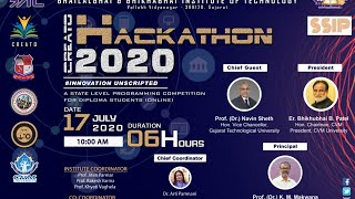 CREATO Hackathon 2020, Online Inaugural Ceremony, Chief Guest Dr. Navin Sheth, VC, GTU