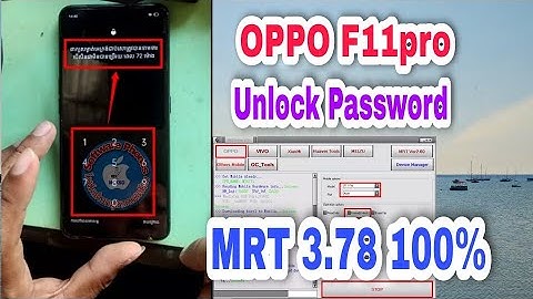 OPPO F11 PRO REMOVE PASSWAD BY MRT 3.78 DONE 100%