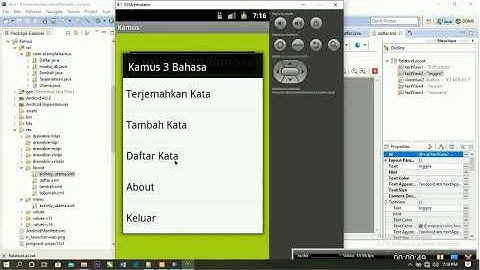 Cara Membuat Menu Pop  dengan eclipse berbasis android