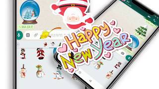 Whatsapp Stickers How To Send Custom Christmas and New Year Sticker on Whatsapp by Only Single Like screenshot 4