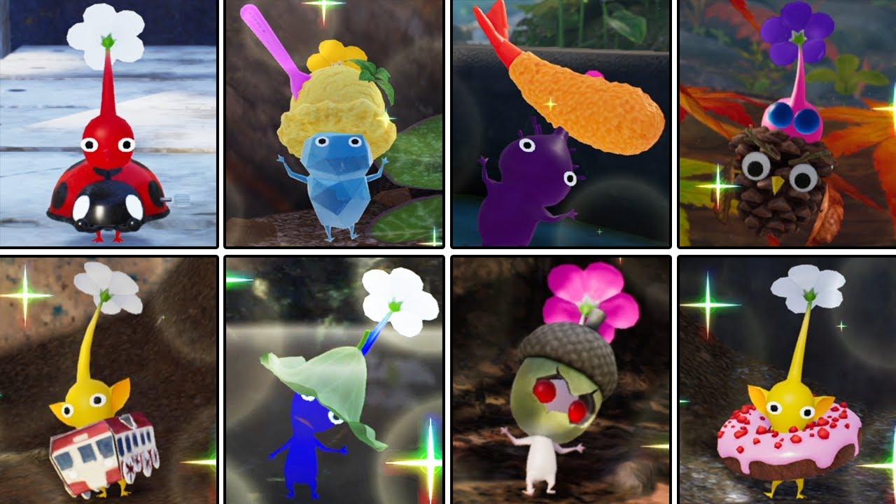 Pikmin 4 - All 24 Decor Pikmin Intros ＋ Locations (Japanese