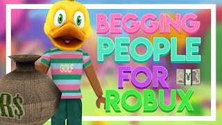 BEGGING RANDOM PEOPLE FOR ROBUX ON ROBLOX (funny) @ZayAlien