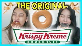 Korean Girls Trying Krispy Kreme Donuts for the First Time!!!