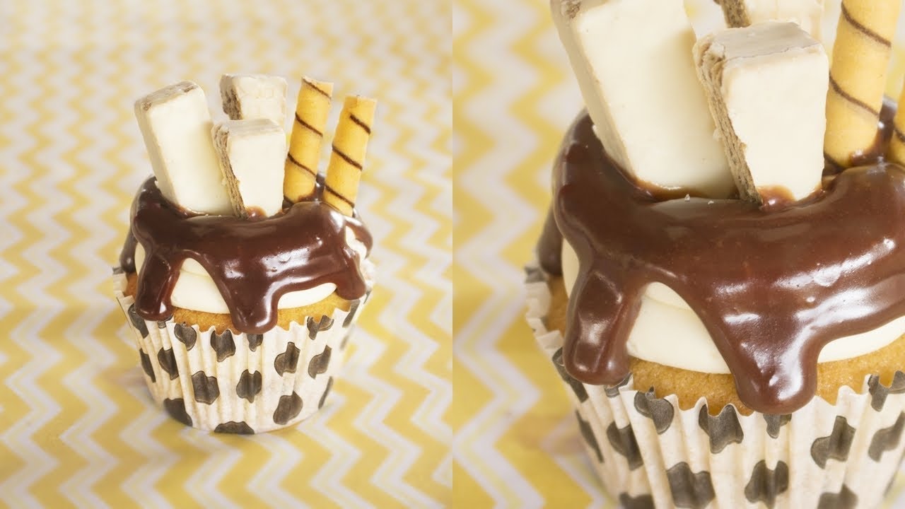 CUPCAKE DE GOTAS DE CHOCOLATE COM WAFERS - Tiago Mauro