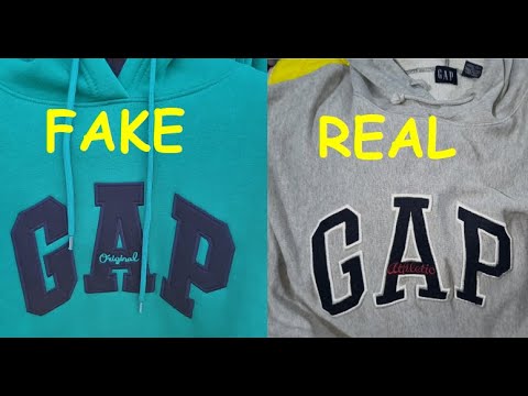 Real vs fake Gap hoodie. How to spot fake gap shirts and sweatshirts and hoodies