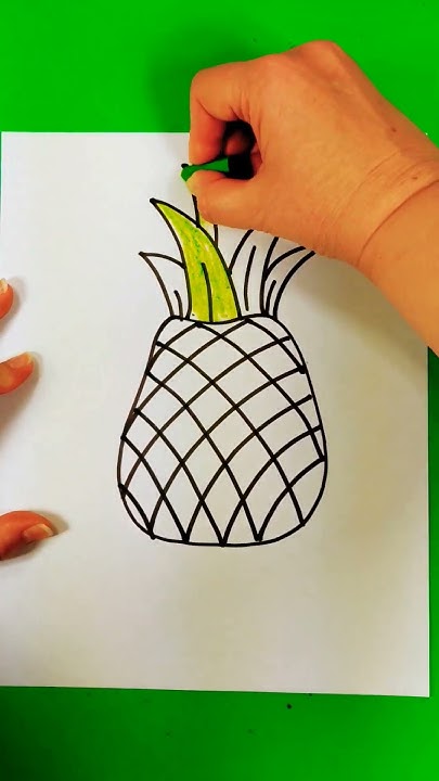 How To Draw Pineapple. Easy. Як намалювати ананас. - YouTube