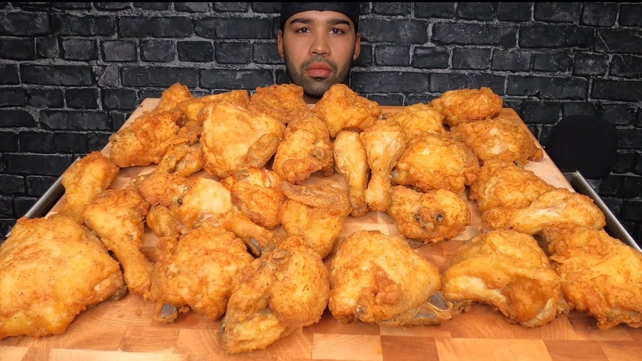 (ASMR NO TALKING) KFC MUKBANG