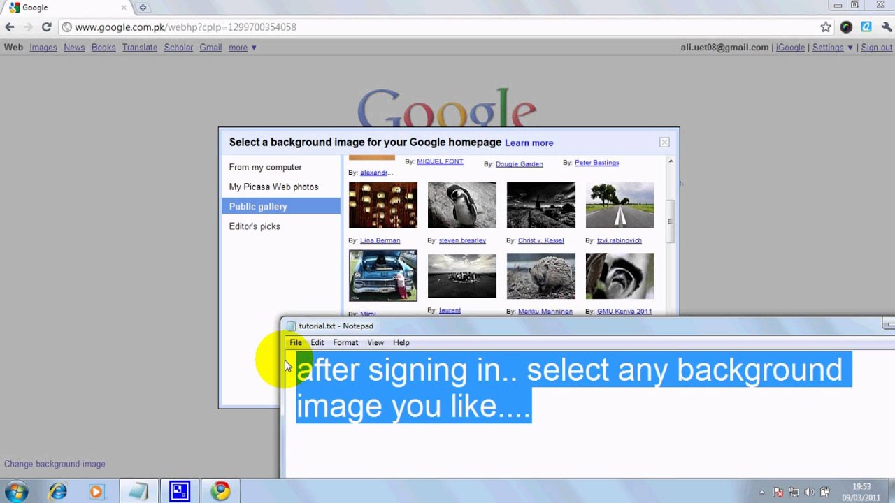 How To Change Google Homepage Background YouTube