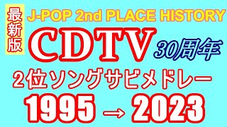 【再アップ】CDTV 2位ソングサビメドレー 1995→2023【J-POP RANKING 2nd PLACE HISTORY】