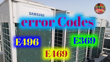 Error codes E496,E469,E369 how to solve Samsung vrf DVM