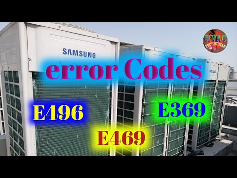 Error codes E496,E469,E369 how to solve Samsung vrf DVM'S sistemas