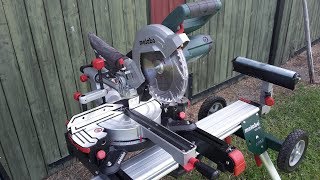 Review Mitre saw Metabo KGS 216 + stand 251 YouTube