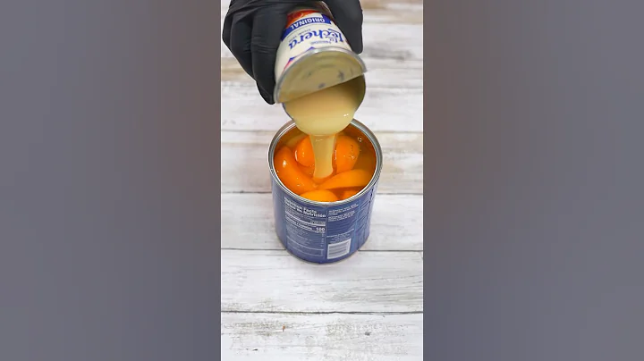 Did you know that if you add a can of condensed milk to a can of peaches in syrup…