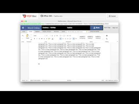 How to Edit in Office 365 in PDFfiller