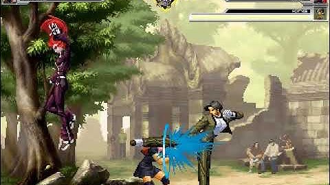 KOF EX Hinako VS Kula & King in Battle Field