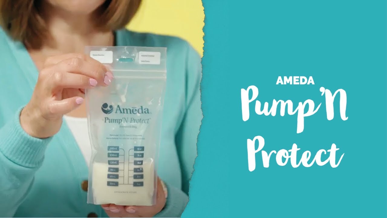 Ameda Pump'N Protect Breastmilk Storage Bag 6oz, 100pc, Baby Essentials,  Breastfeeding Supplies, Resealable Breast Milk Storage Bags for  Refrigerator