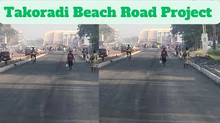 🇬🇭 See How Beautiful The Takoradi Beach Road Is Receiving A Facelift