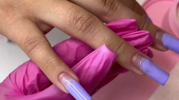 How to ombre with gel| Acrylic Nail Tutorial | Bab...