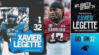 2024 NFL DRAFT RD 1 PK 32 XAVIER LEGETTE TO THE CAROLINA PANTHERS