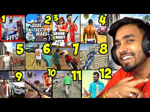 TECHNO GAMERZ PLAY TOP 12 BEST GTA5 GAMES FOR MOBILE PHONE 😱