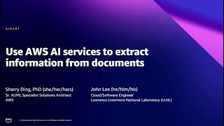 AWS Summit DC 2022 - Use AWS AI services to extract information from documents