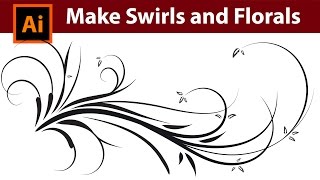 Illustrator Vector Swirls Swooshes Floral Drawing Tutorial
