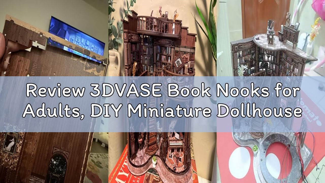 Review 3DVASE Book Nooks for Adults, DIY Miniature Dollhouse Book Nook Kit, Model Kits Craft Kits fo