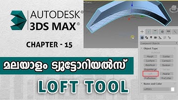 15. Loft Tool For Creating 3D Shapes From Path | 3DS Max Malayalam Tutorials