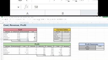 Calculating Cost, Revenue, and Profit using Google Sheets