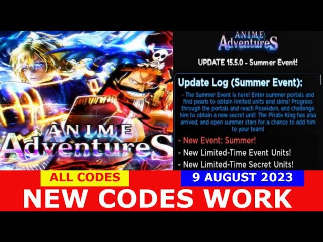 NEW UPDATE CODES [🏖️SUMMER] Anime Adventures ROBLOX, ALL CODES