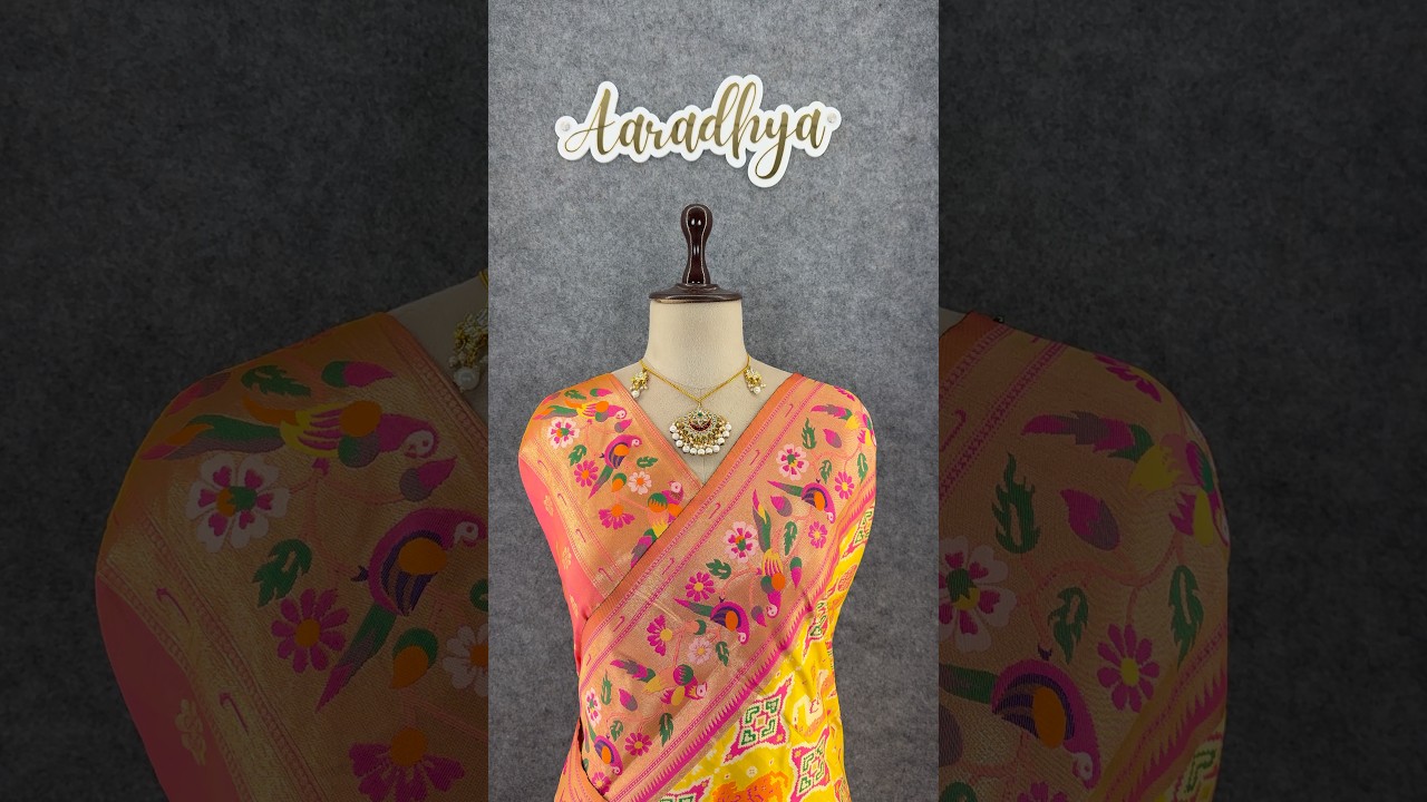 Designer Paithani Patola Sparrow Saree in Banarasi Soft Silk