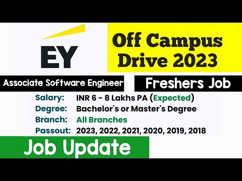EY Off Campus Drive 2023 | Any Bachelor/Master Degree | Associate ...