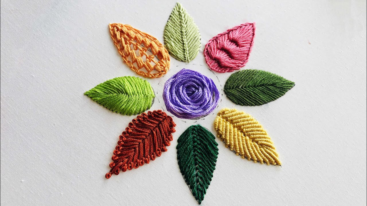 9 Beautiful Hand Embroidery Stitches - Leaf Stitch Embridery - Stitches ...