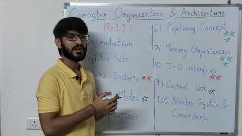 Computer Organization and Architecture : Syllabus / Course Content