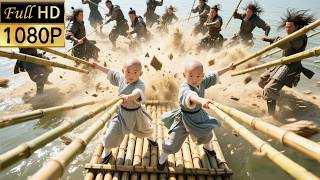 【功夫巔峰之作】💥10根竹竿横扫千军，2个小和尚，竟让200精兵溃不成军！#李連杰 #jetli  #kungfu  #武俠