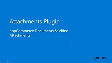 nopCommerce Attachments Plugin - Documents & Videos